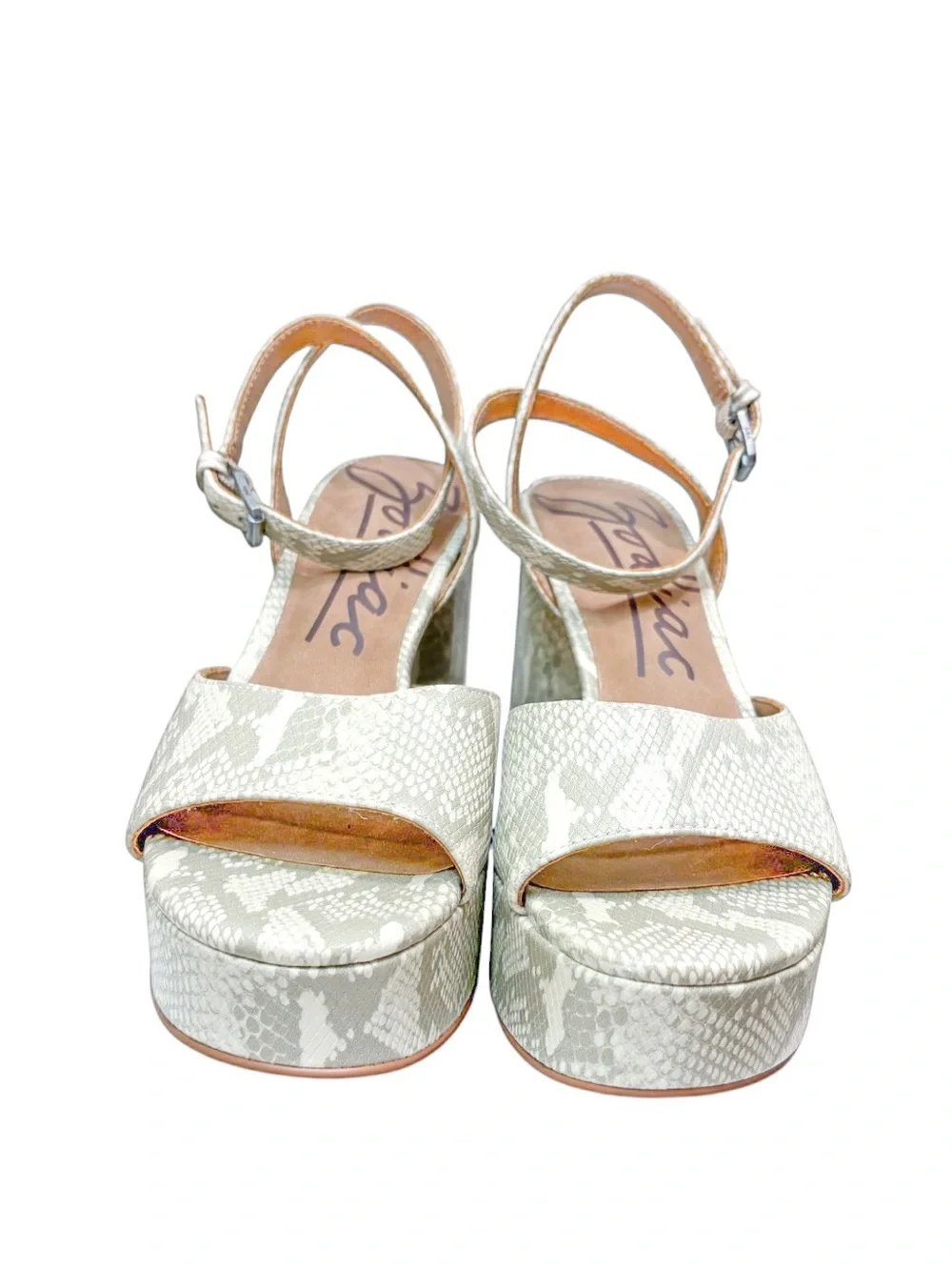 Zodiac Priya Platform Heeled Birch Snake Sandals